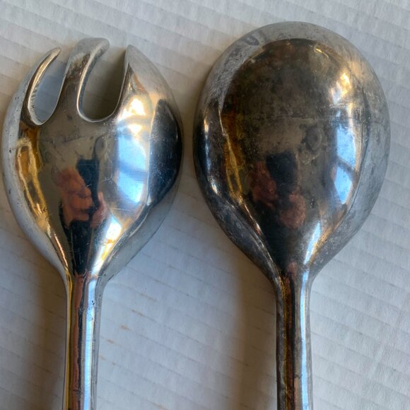 Serving Pieces for Food Salad Highly Decorative Bass Handles 12" - Picture 7 of 9